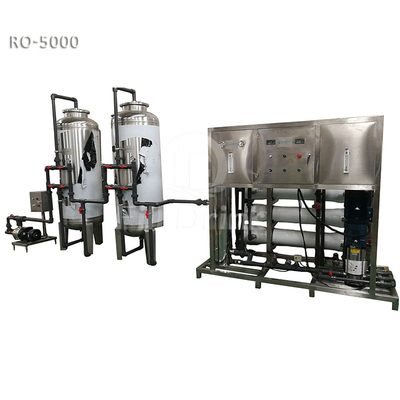 Membrana de consumición de acero inoxidable del RO del circuito de agua DOW de la ultrafiltración del sistema del filtro de agua de 5000LPH uF